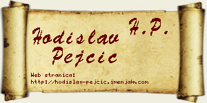 Hodislav Pejčić vizit kartica